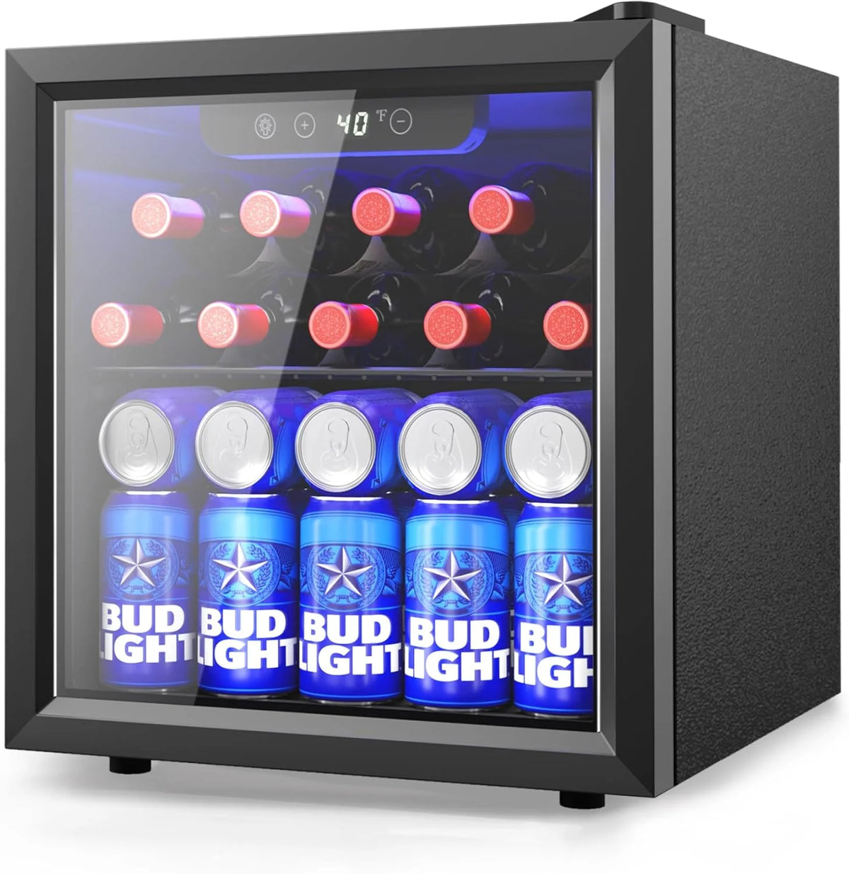 Beverage Refrigerator Cooler - 126 Can Mini Fridge with Glass Door for Soda Beer or Wine, Beverage Cooler for Home, Office, Bar with…