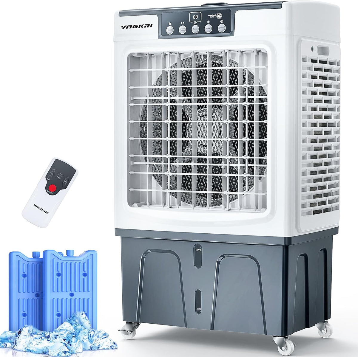 2,100 CFM Evaporative Air Cooler with Remote and 8-Gallon Tank