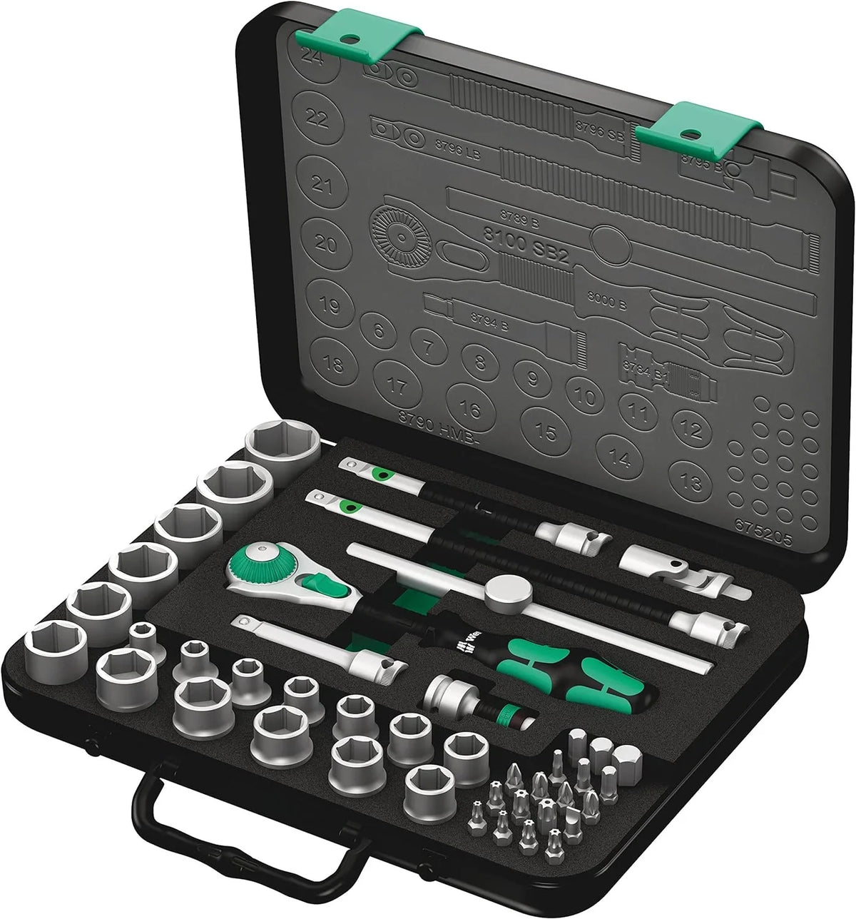 5003594001 8100 Sb 2 Zyklop 3/8" Metric Ratchet Set ( Piece of 43