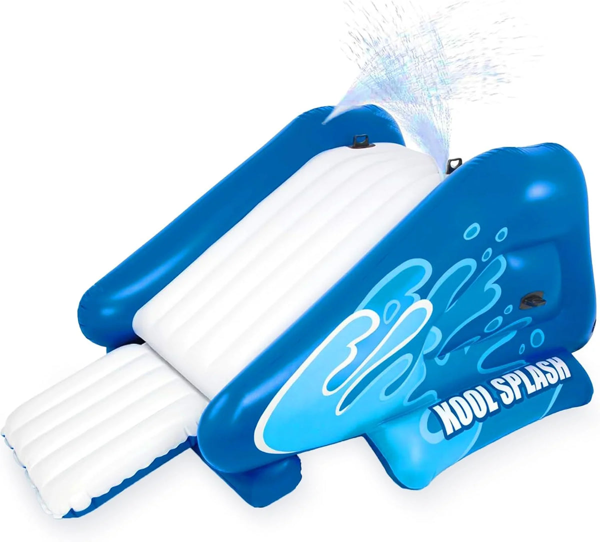 Inflatable Water Slide Swimming Pool Play Center with Built in Sprayers for Kids and Adults, Ages 6 and Up, Blue