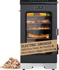 30-Inch Electric Smoker with Glass Door and 4 Racks