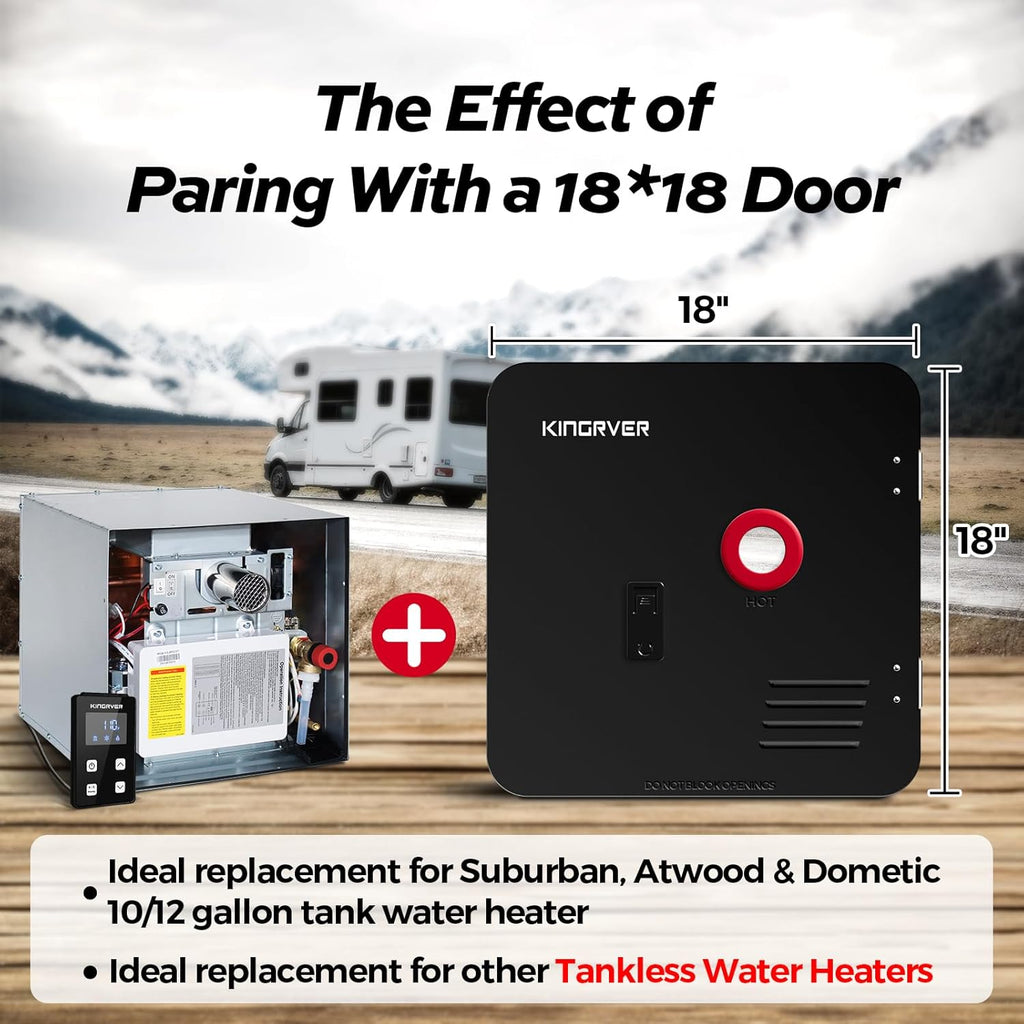 18 x 18-Inch Door Kit for KINGRVER RV Tankless Water Heaters (Heater Not Included)