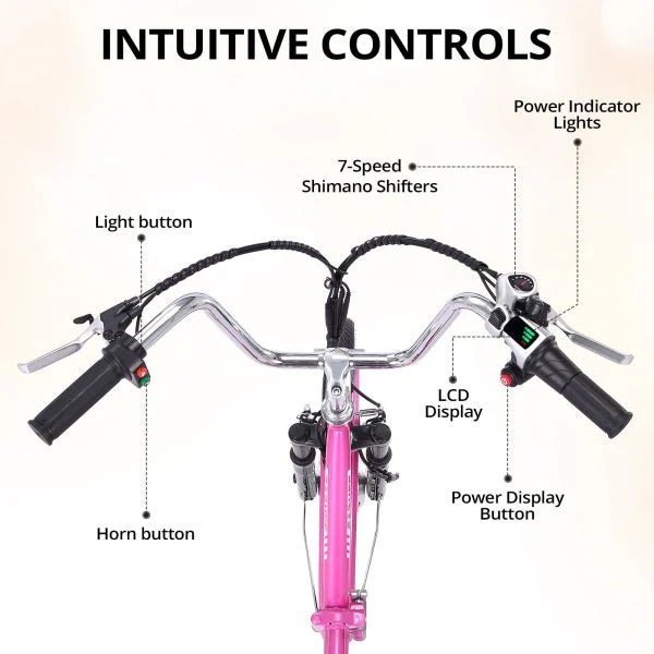 Electric Tricycle for Adults, 7 Speeds Folding Electric Trike, 24 Inch 3 Wheel Motorized Bicycle w/ 36V 10AH Removable Battery, E Trikes…