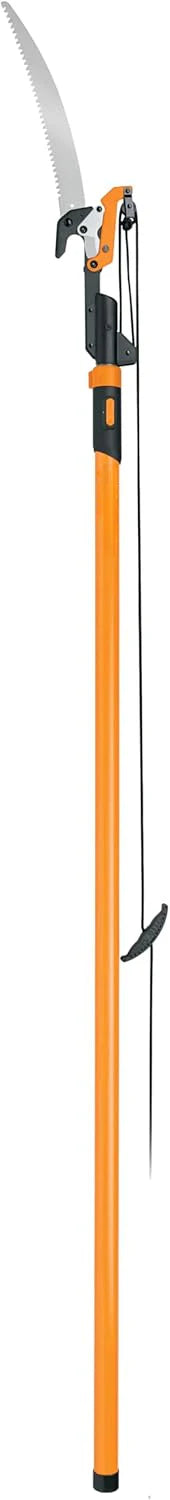 2-IN-1 Extendable Tree Pruner and Pole Saw (Extends 7.9 - 12 Feet) with Rotating Head, Pruning Stik Model Double-grind Saw Blade, and Double…