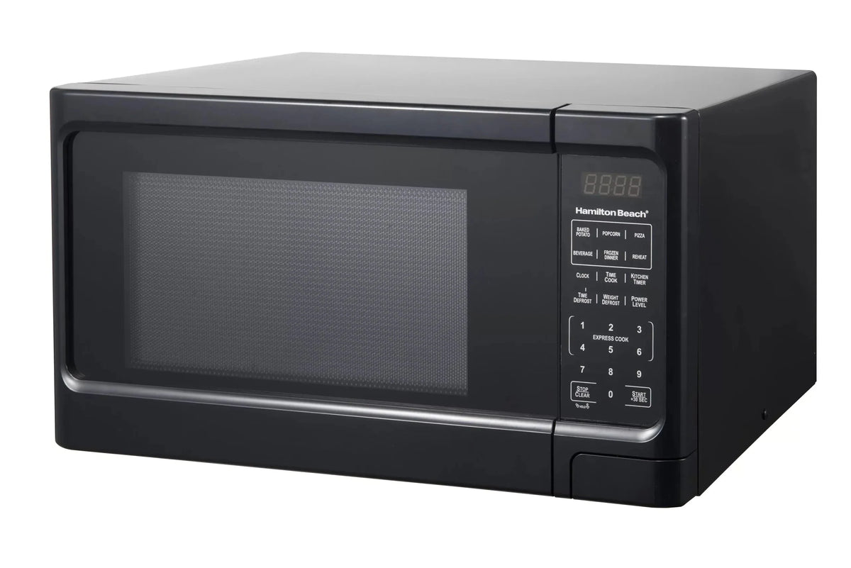 1.1 Cu. ft. Sleek Black Digital Microwave - Effortless Touchpad Controls