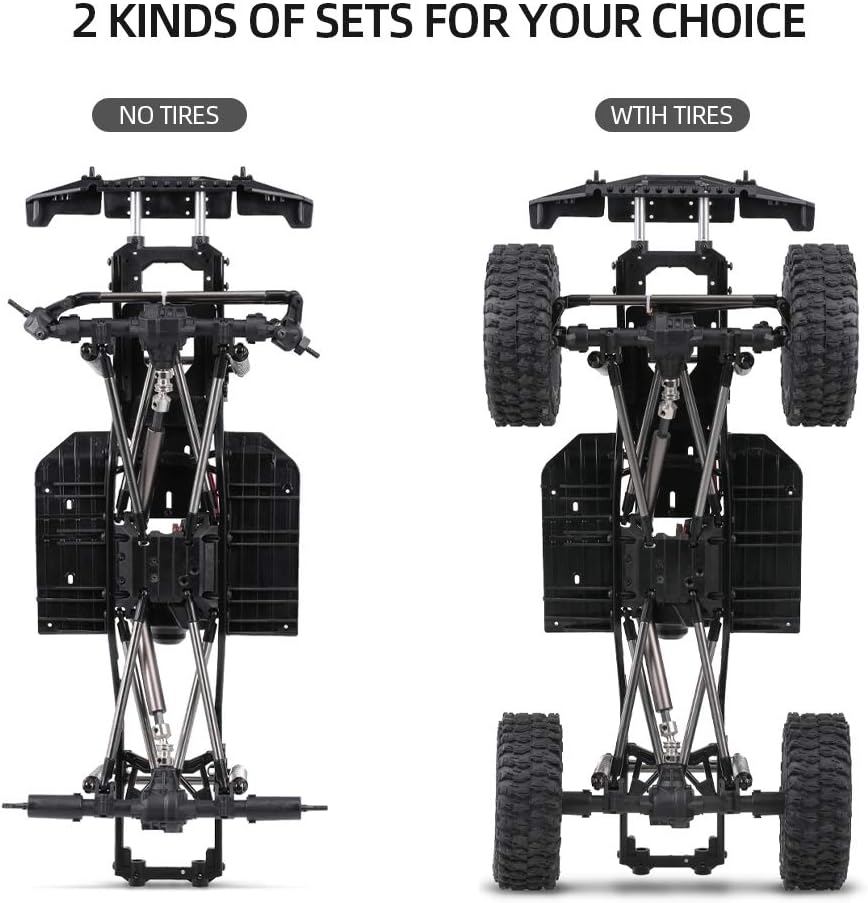 313 mm Wheelbase 1:10 RC Crawler Chassis, Compatible with Axial SCX10 II