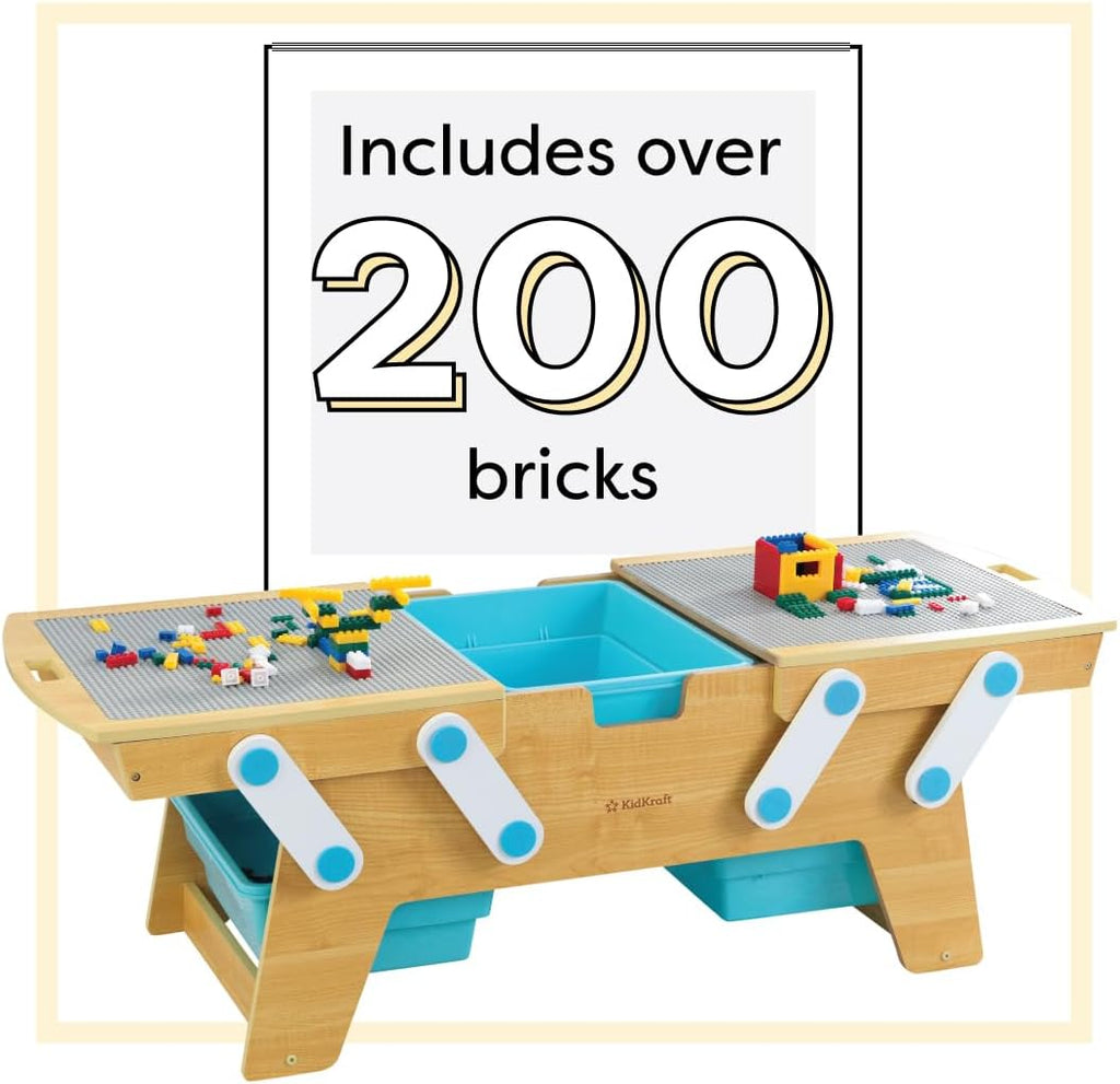 Kids' Building Brick Play Table with Storage