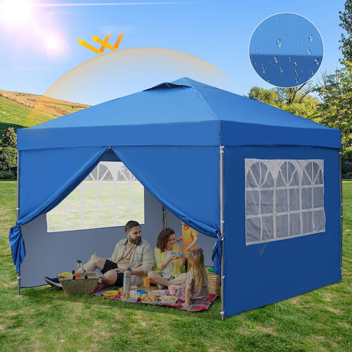 10X10 Pop Up Canopy Tent, Outdoor Canopy Tent, Patio Tent,commercial Instant GAZEBOS,4 Sidewalls, Portable Shelter Canopies, with 4…