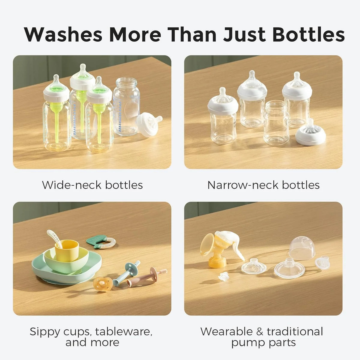 Baby Bottle Washer, Sterilizer & Dryer - All-in-one Cleaning Machine for Bottles, Pump Parts & Baby Essentials