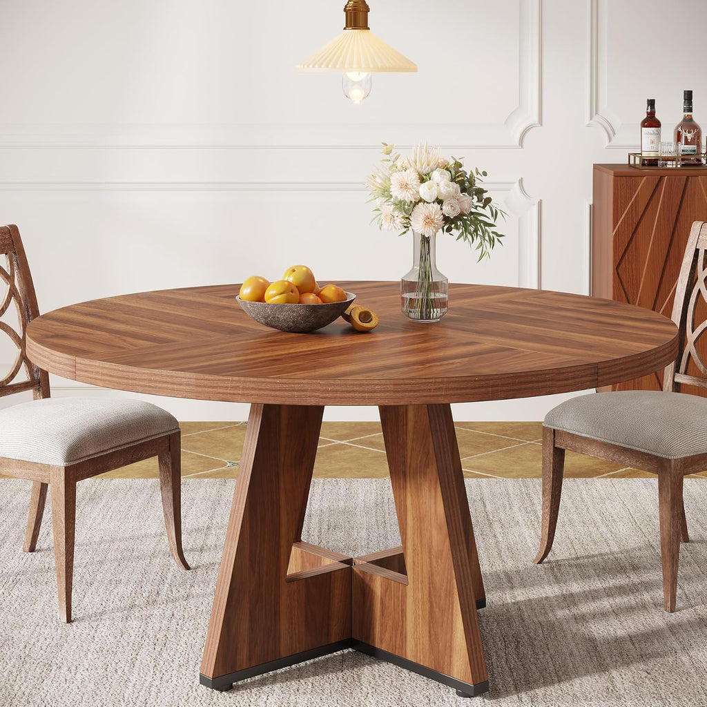 47-Inch Round Dining Table, Black