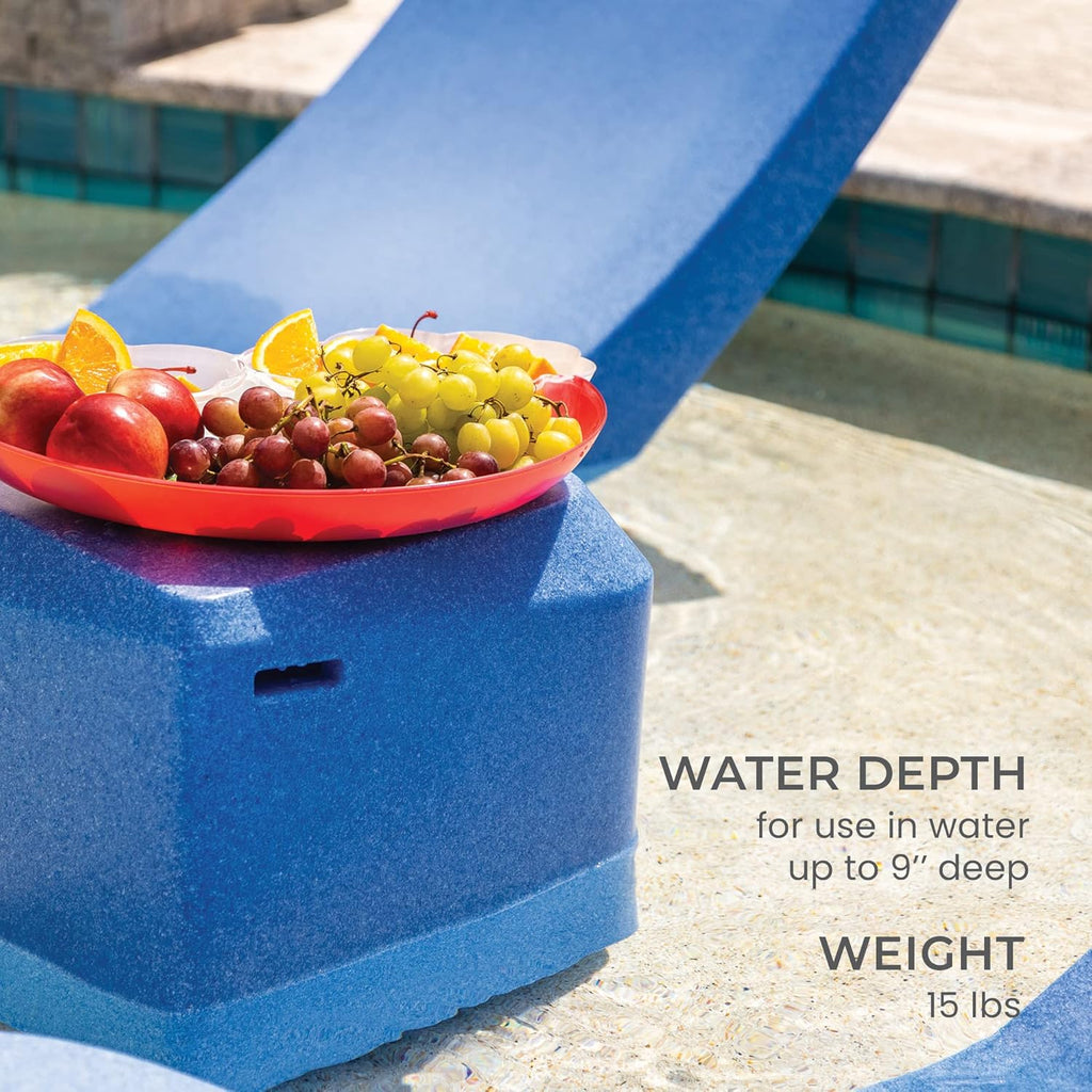 Classic White - In-pool Chaise Lounger - Designed for Water Depths Up to 9" - Aqua Outdoors - Set of 2 - Compatible with All Pool Types -…