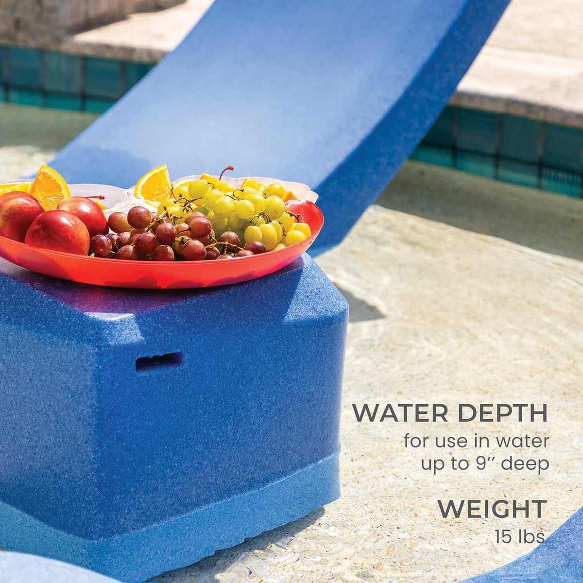 Classic White - In-pool Chaise Lounger - Designed for Water Depths Up to 9" - Aqua Outdoors - Set of 2 - Compatible with All Pool Types -…