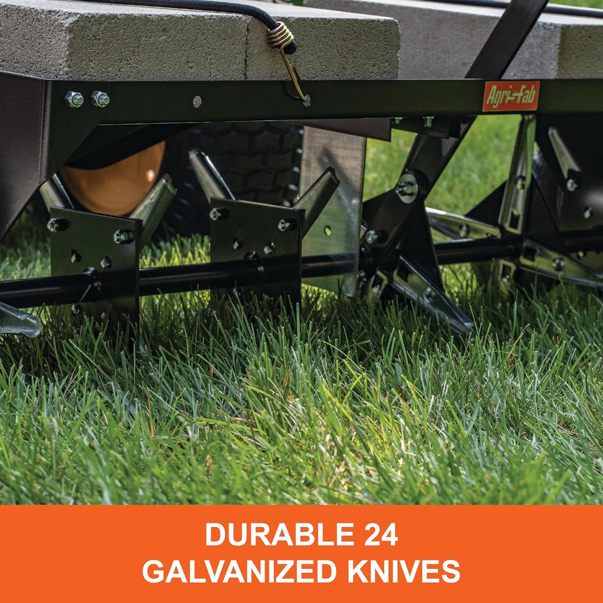 40-Inch Tow-Behind Plug Aerator with 24 Coring Knives