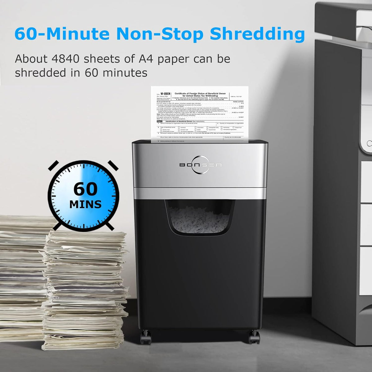 16-Sheet Cross-Cut Paper Shredder with 5.3-Gallon Bin