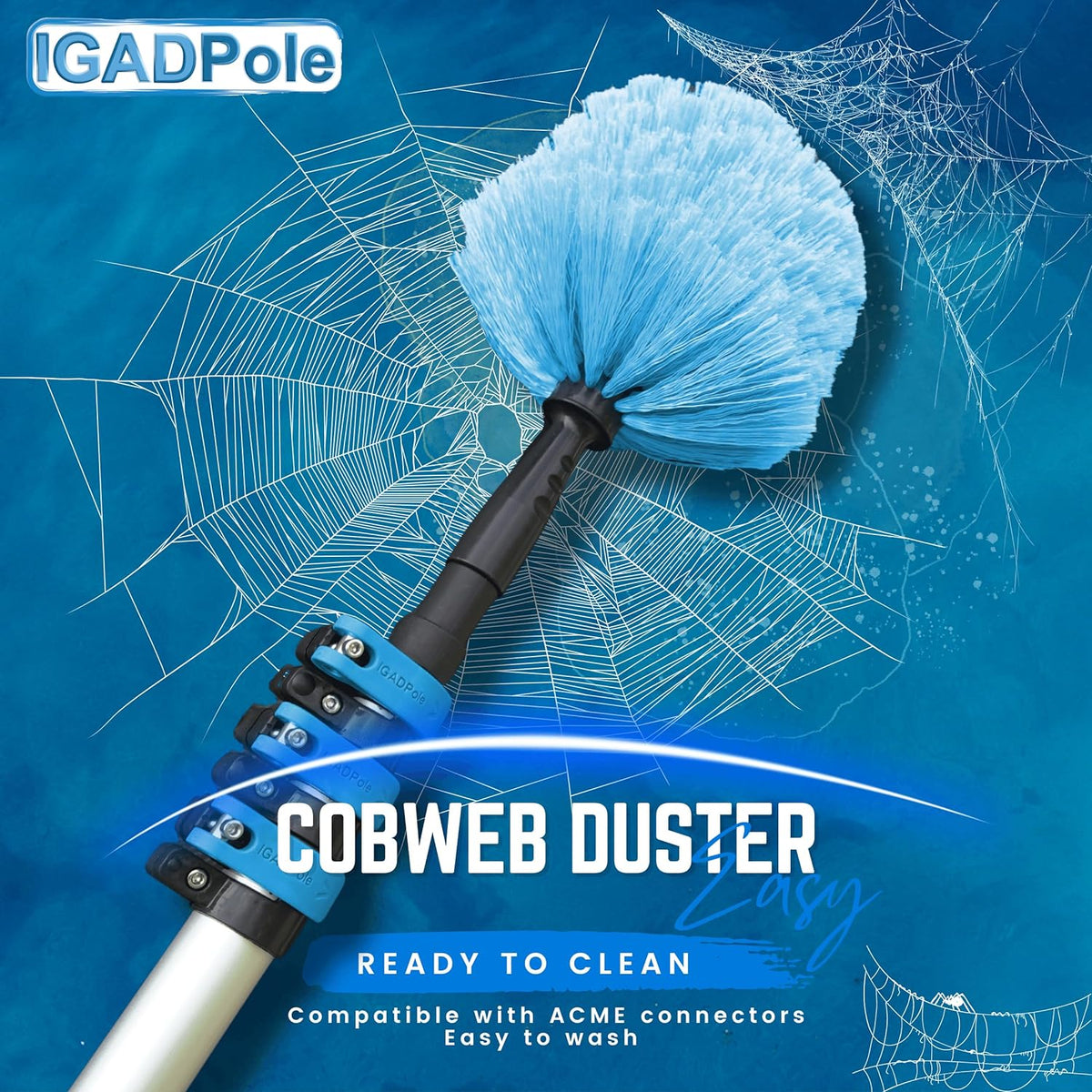 24-Foot Telescoping Window Cleaning Kit with Brush and Squeegee
