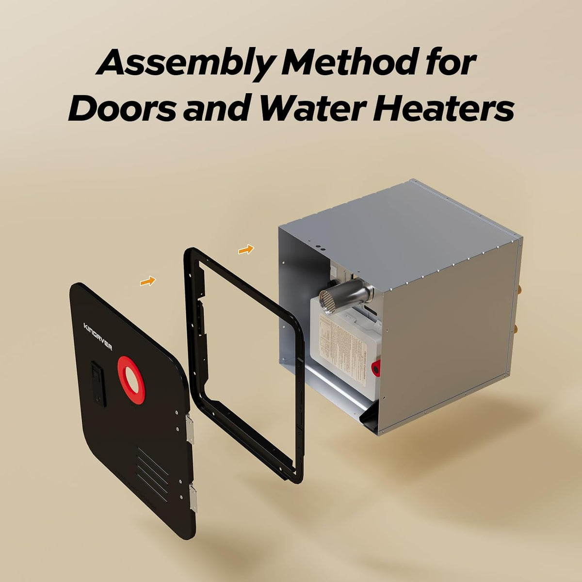 18 x 18-Inch Door Kit for KINGRVER RV Tankless Water Heaters (Heater Not Included)