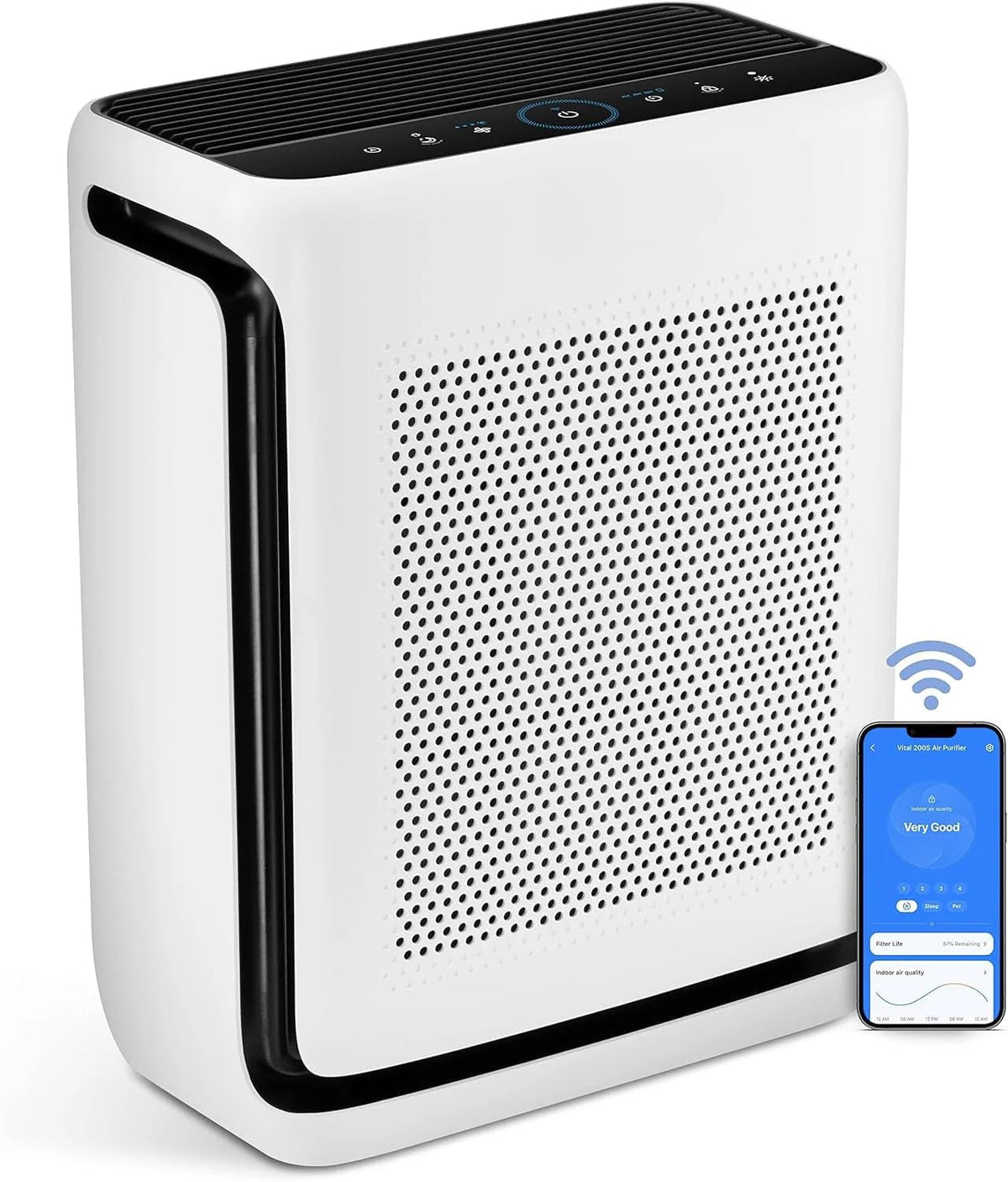Air Purifiers for Home Large Room Up to 1800 ft in 1 Hr with Washable Pre Filter Air Quality Monitor Smart Wifi Hepa Sleep Mode for