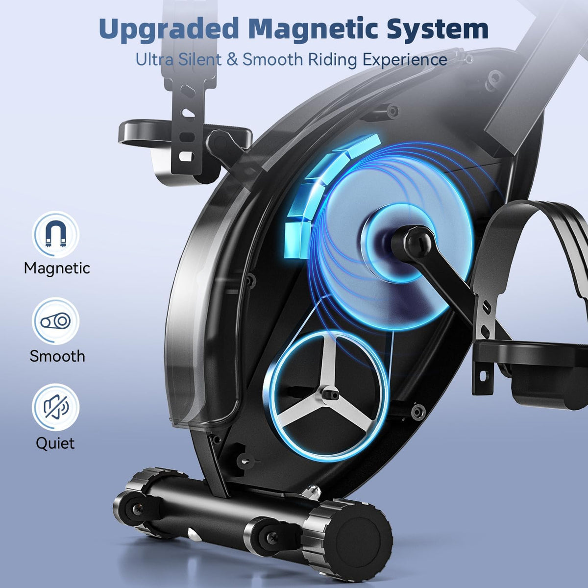 Folding Exercise Bike with 16-Level Magnetic Resistance