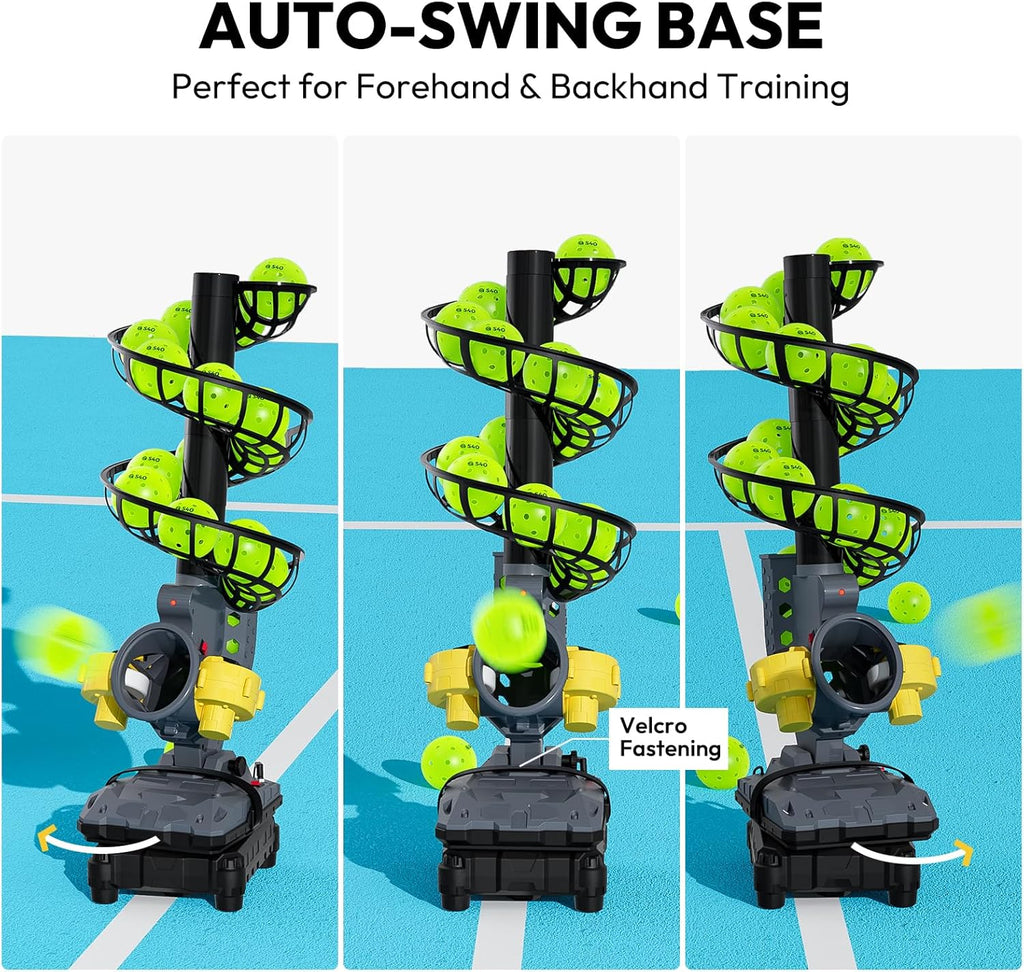 Automatic Pickleball Launcher with Adjustable Spin and Speed