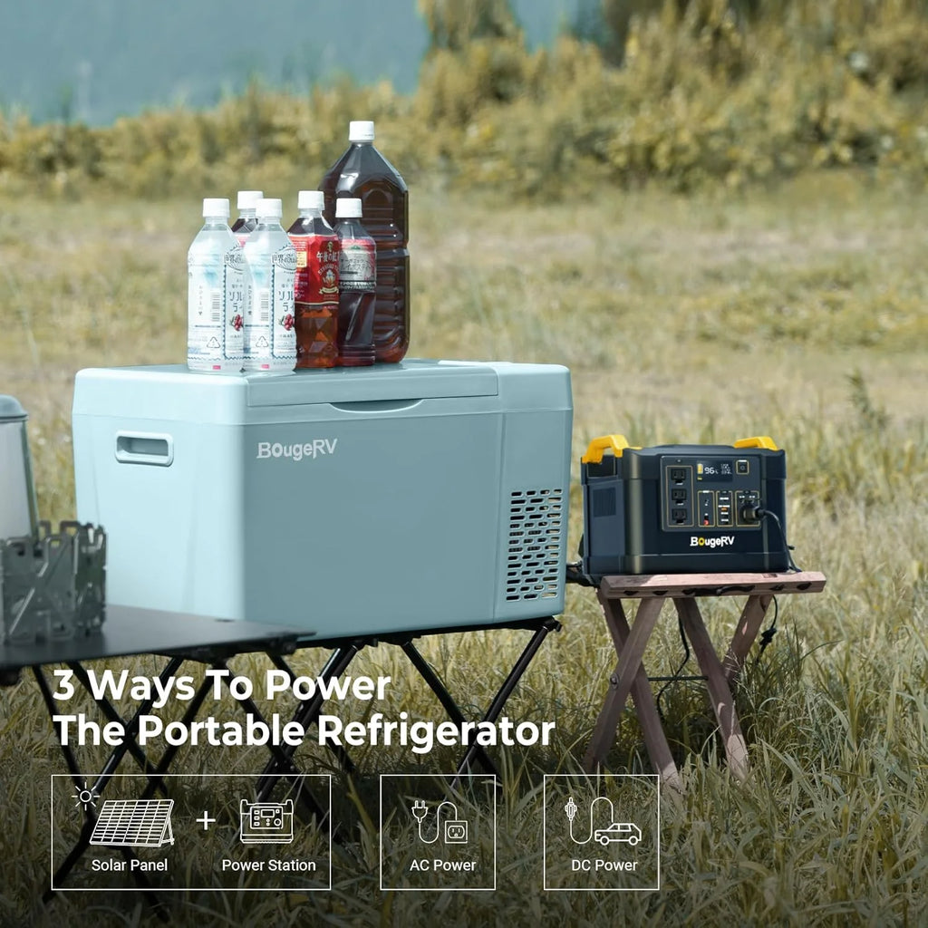 12 Volt Refrigerator 12V Car Fridge 23 quart Portable Freezer Compressor Cooler 12/24V Dc 110~240 Volt AC for Truck Van RV Camper Suv Travel…