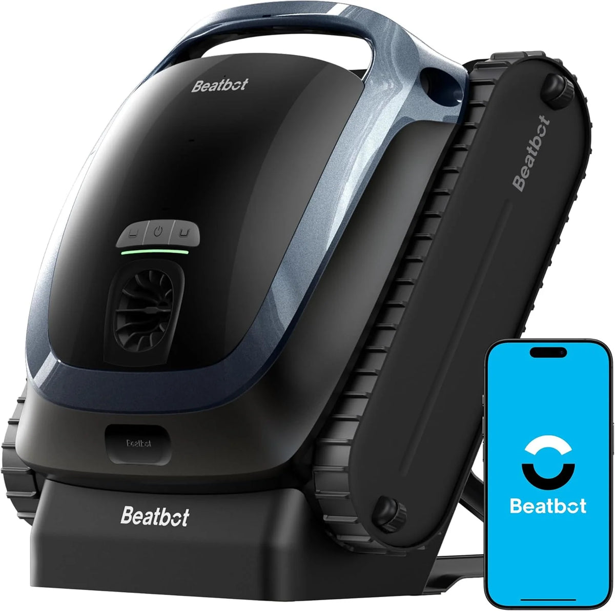Cordless Robotic Pool Vacuum Cleaner, Smart Surface Parking, Double-pass Waterline Scrubbing, Cleans Floor, Walls, and Waterline, Above &…