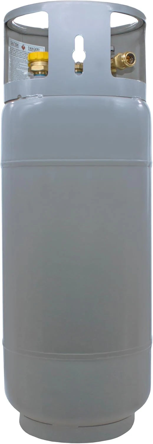 Steel Forklift Propane Tank Cylinder with Built-in Gauge, Gray