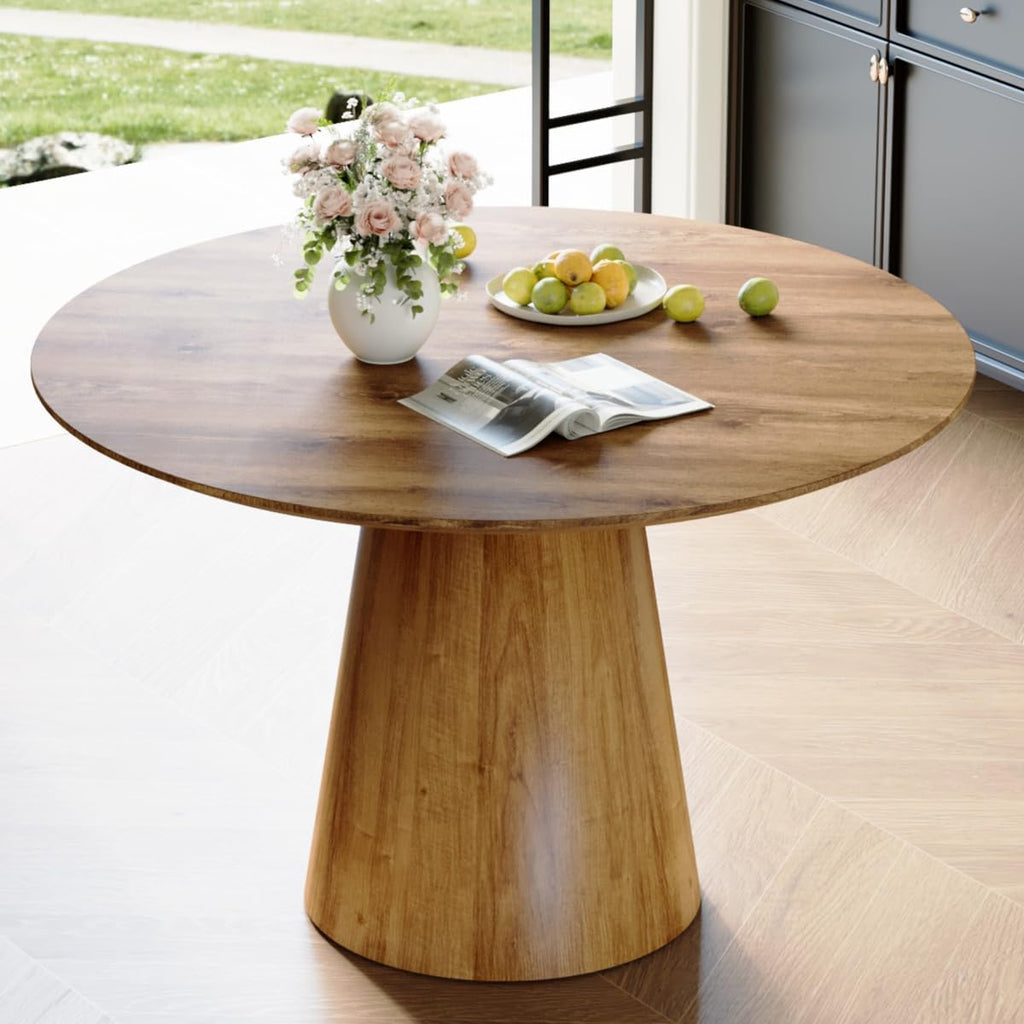 45-Inch Round Dining Table, Brown