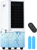 Portable Air Conditioners W/remote, 4 Modes & 3 Speeds, Waterless Alert System & 2.4-GAL Tank for 20H Cooling, 12H Timer for Auto Off,…