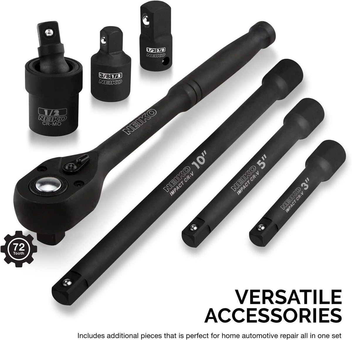 02448A 65-Piece 1/2-Inch Drive Impact Socket Set