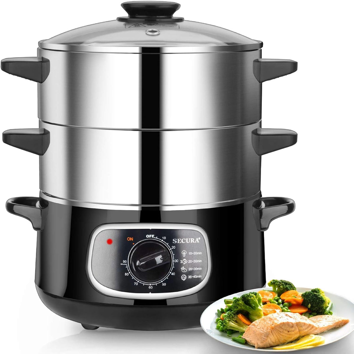 8.5-Quart Two-Tier Stainless Steel Steamer