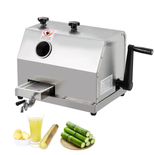 Manual Sugar Cane Juicer Machine, Sugar Cane Press with 3 Stainless Steel Drums and 2.4-INCH Large Inlet, Sugarcane Juice Machine with…