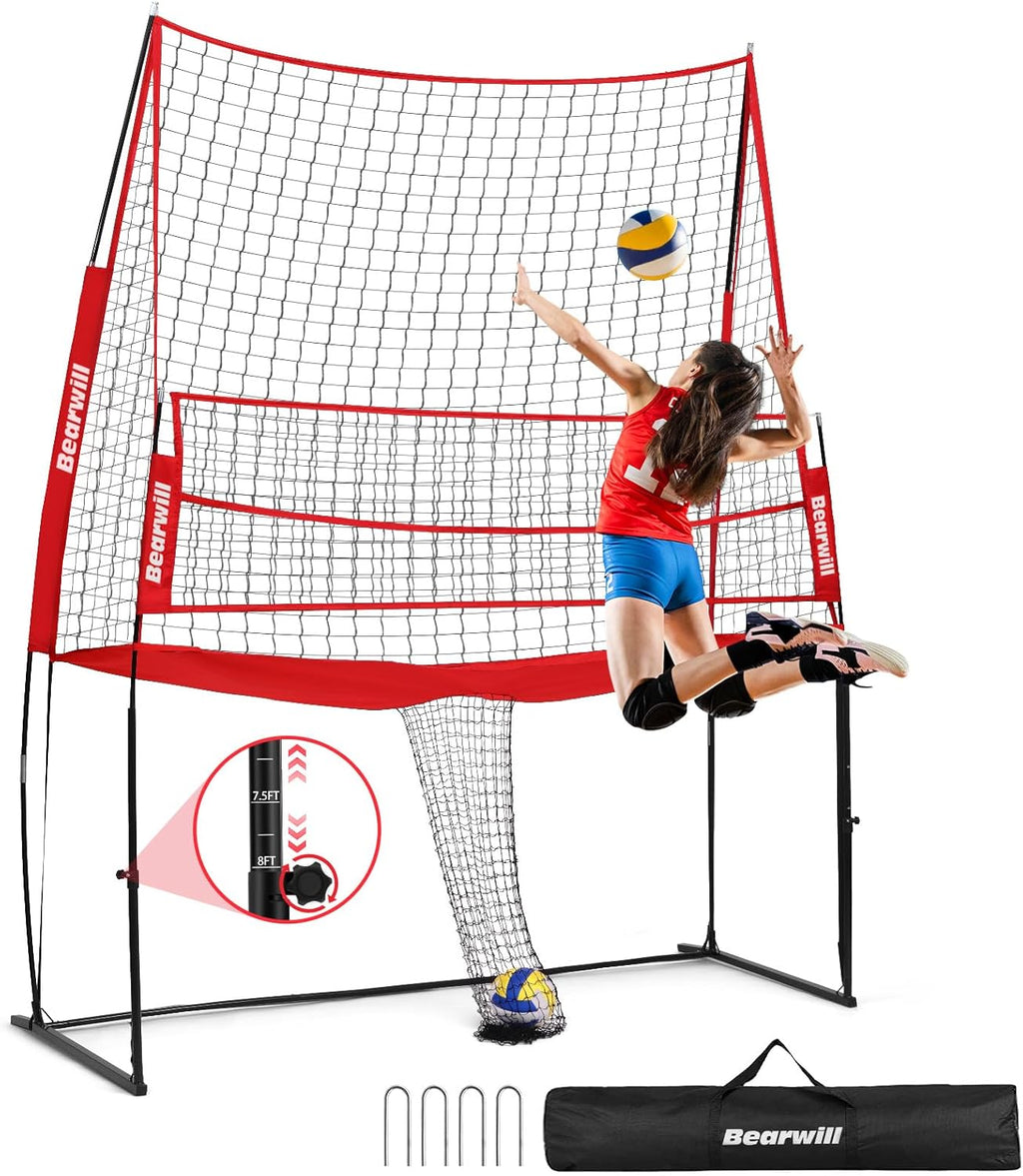 Adjustable Volleyball Practice Net for Indoor and Outdoor Training
