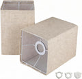 Shadevie Square Linen Lamp Shade, Beige – for Table & Floor Lamps