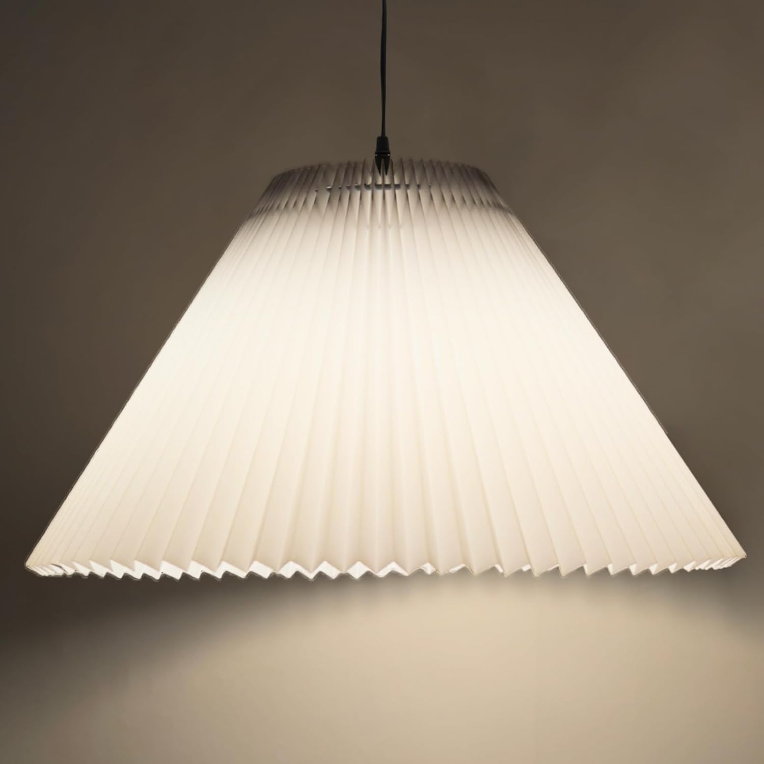 Shadevie Pleated Fabric Lamp Shade, Cream – for Arc & Floor Lamps