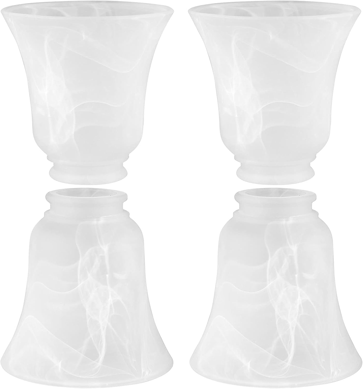 Shadevie Alabaster Bell-Shape Ceiling Fan Light Shade