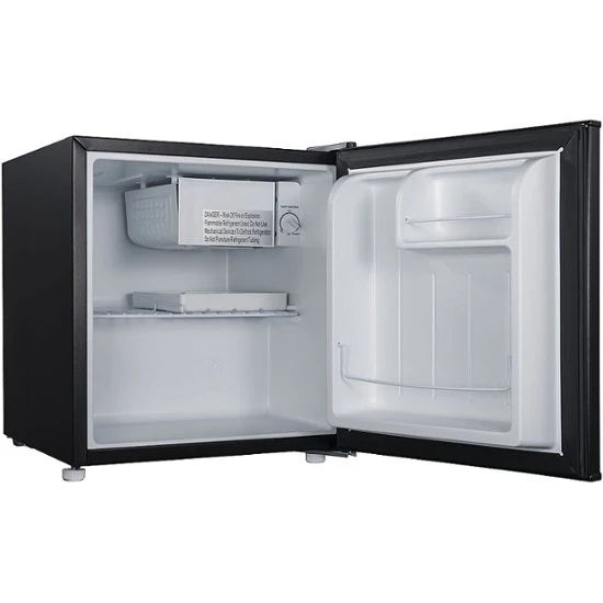 1.7-CU. ft. Single-door Mini Refrigerator with Half-width Chiller Compartment Black