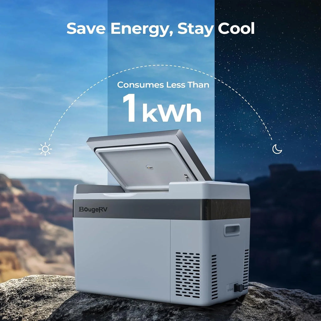 12 Volt Refrigerator 12V Car Fridge 23 quart Portable Freezer Compressor Cooler 12/24V Dc 110~240 Volt AC for Truck Van RV Camper Suv Travel…