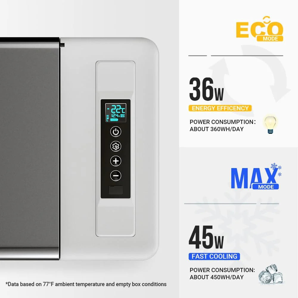 12 Volt Refrigerator 12V Car Fridge 23 quart Portable Freezer Compressor Cooler 12/24V Dc 110~240 Volt AC for Truck Van RV Camper Suv Travel…