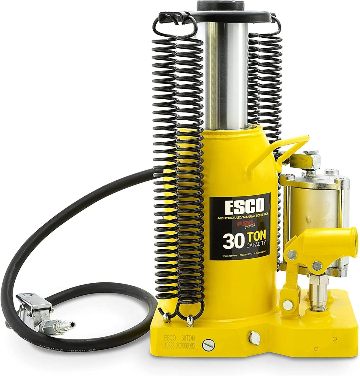 30 Ton Pro Series Air Hydraulic Bottle Jack - Heavy Duty Lifting for Automotive and Industrial Use