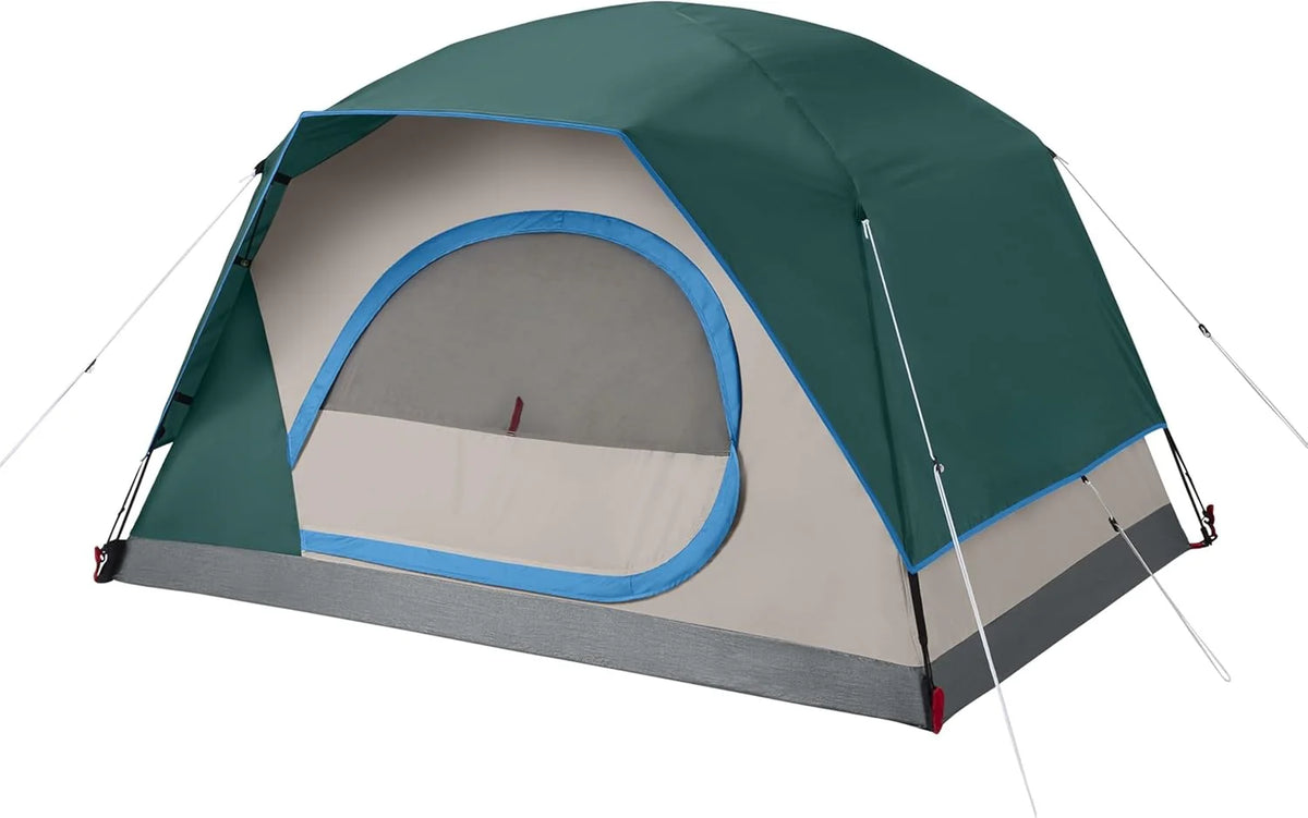 Skydome Tent with 5 Minute Setup, 4-PERSON Weatherproof Tent with Rainfly & Carry Bag, 20% More Headroom Than Traditional Canopies