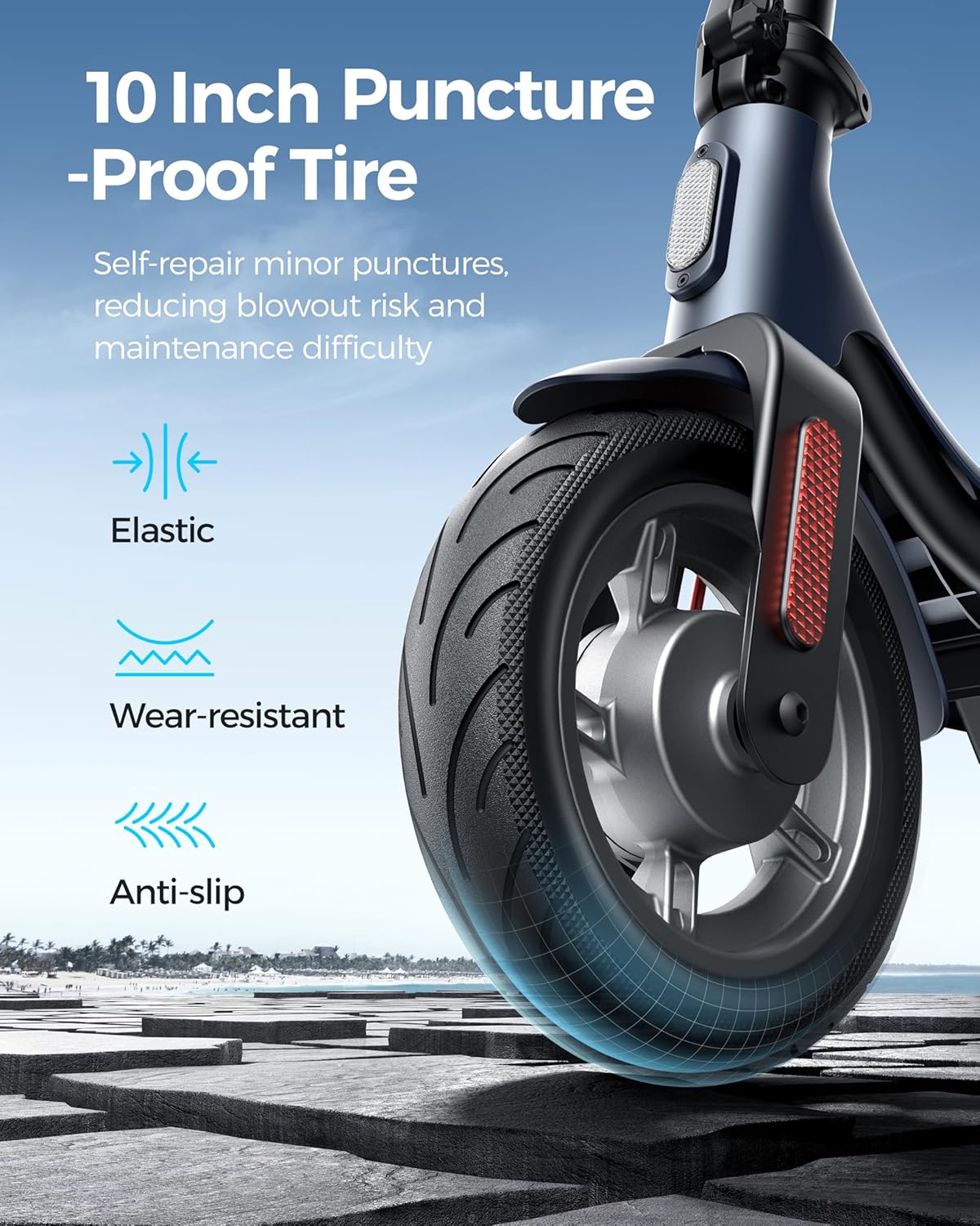 A6L ECO Electric Scooter, 350W, 10-Inch Tires