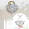 Shadevie Diamond-Cut Acrylic Clip-On Lamp Shade – for Ceiling Bulbs & Lamps