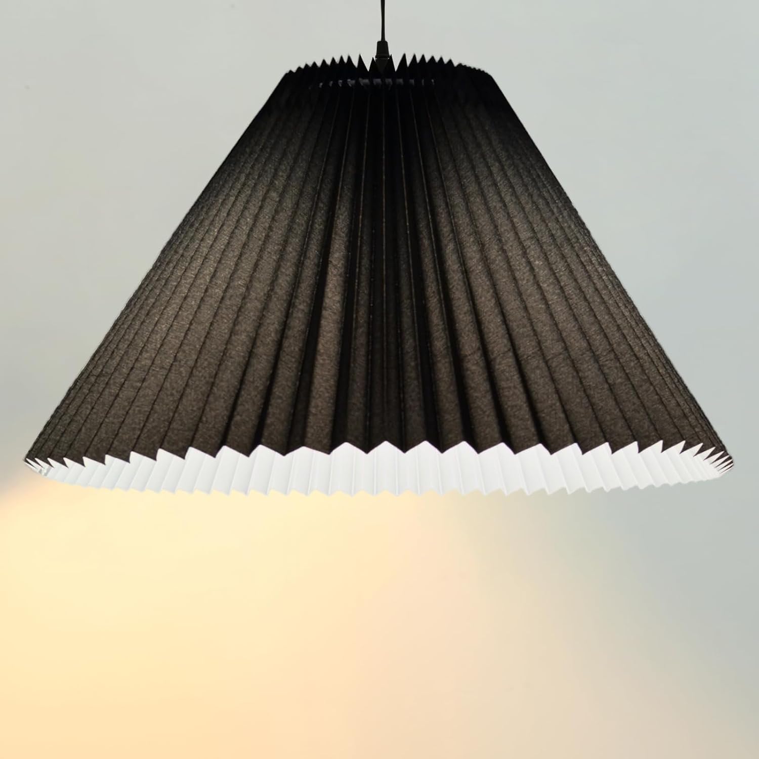 Shadevie Pleated Fabric Lamp Shade, Cream – for Arc & Floor Lamps