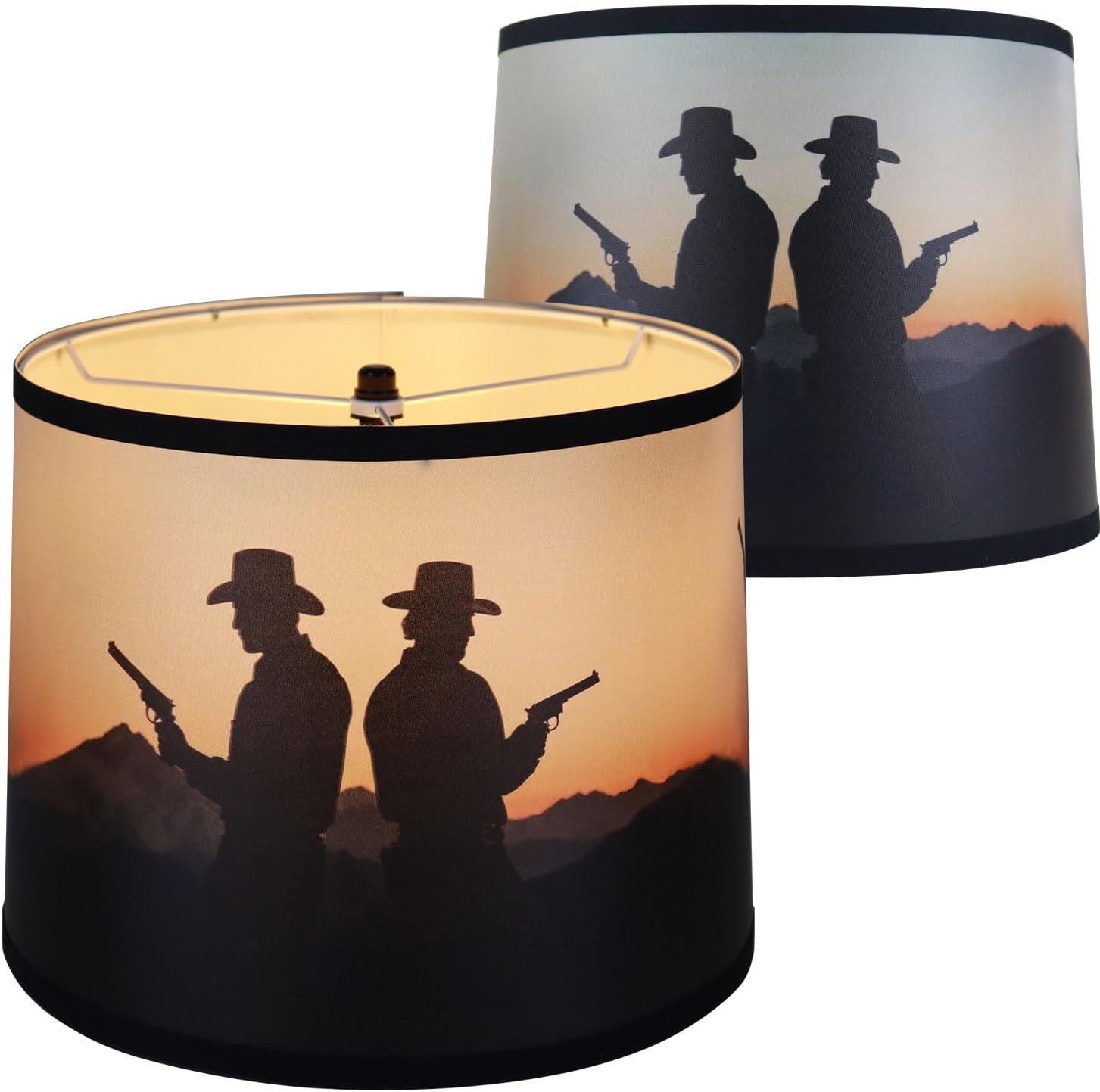 Shadevie Rustic Deer Print Drum Lamp Shade – for Cabin & Lodge Decor