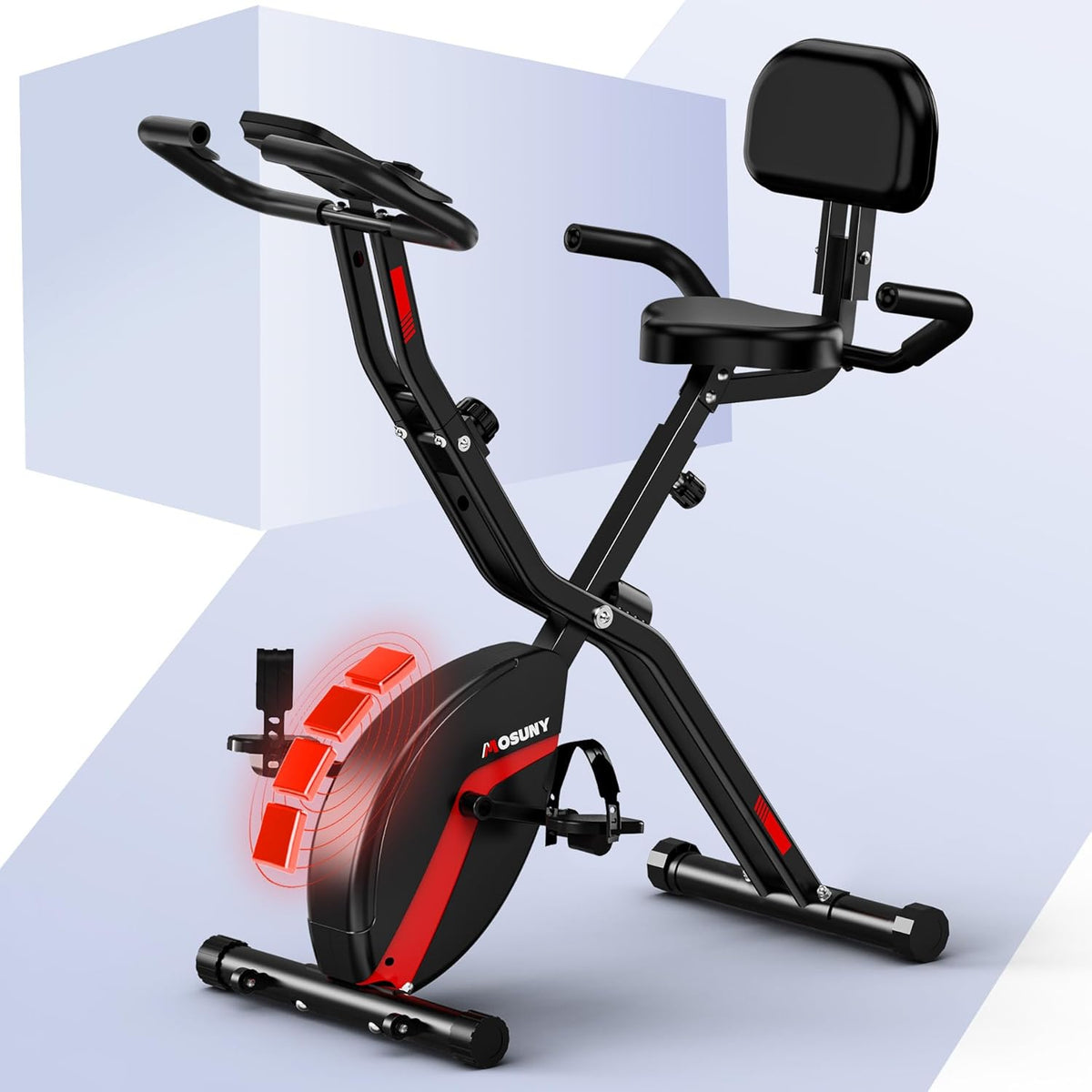 Folding Exercise Bike with 16-Level Magnetic Resistance
