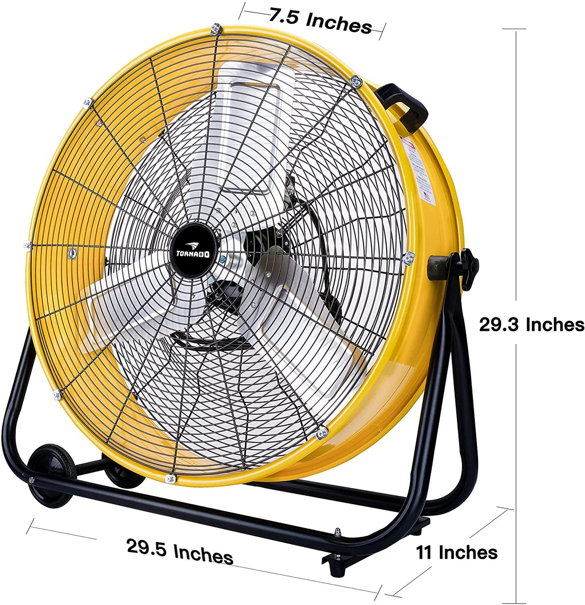 24 Inch Grade High Velocity Movement Heavy Duty Drum 3 Speed Air Circulator Fan 7800 Cfm-industrial, Commercial, Residential, and Greenhouse…