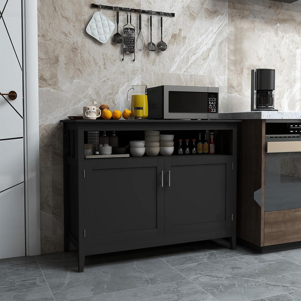 Freestanding Sideboard Cabinet with Adjustable Shelves