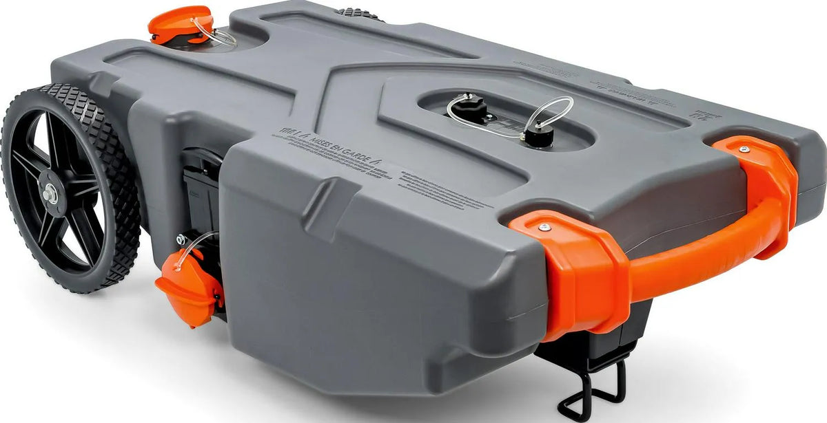 Heavy Duty 28 gallon Portable RV Waste Holding Tank with Hose and Accessories Durable Leak Free and Odorless RV Tote Tank (39004