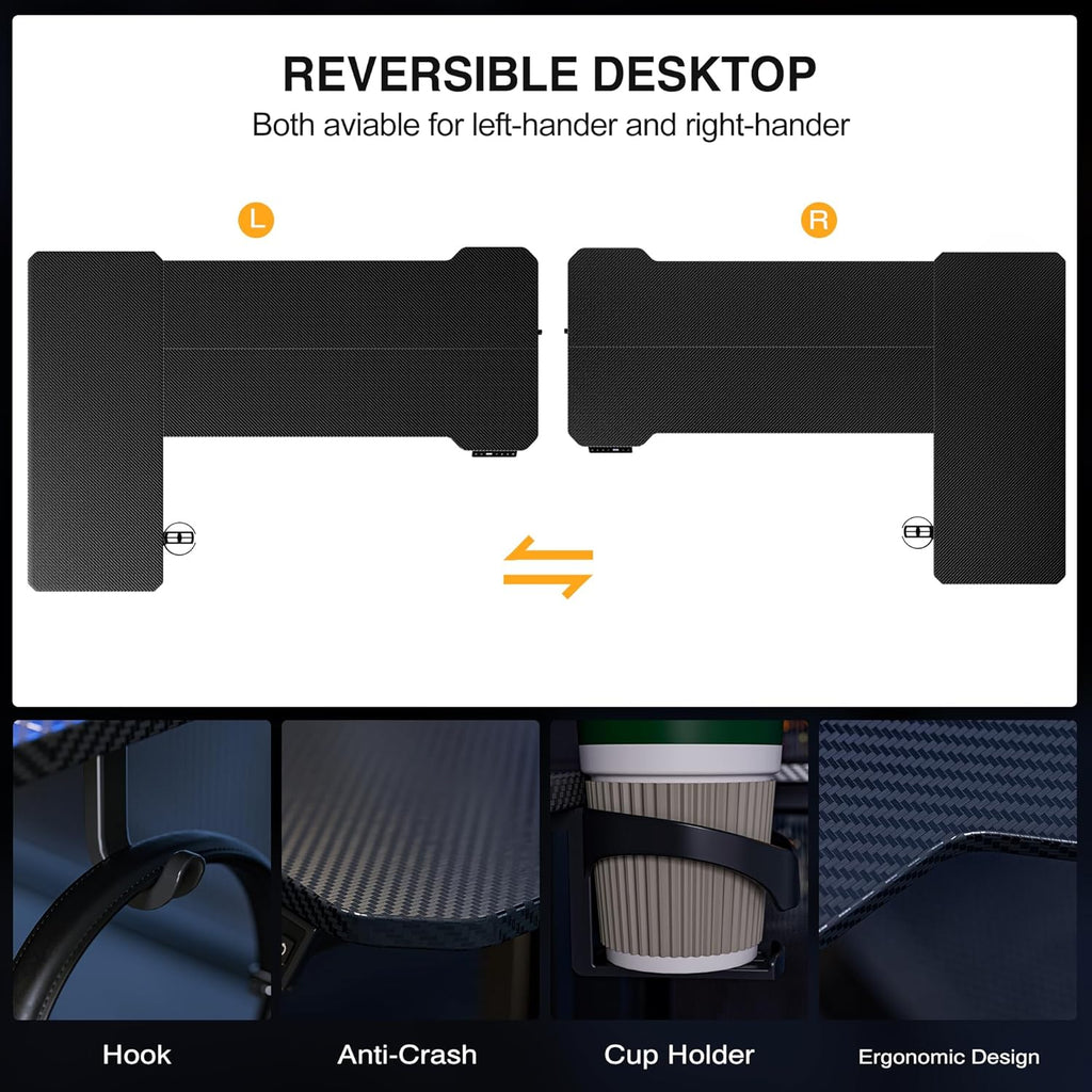 59-Inch L-Shaped Electric Standing Desk