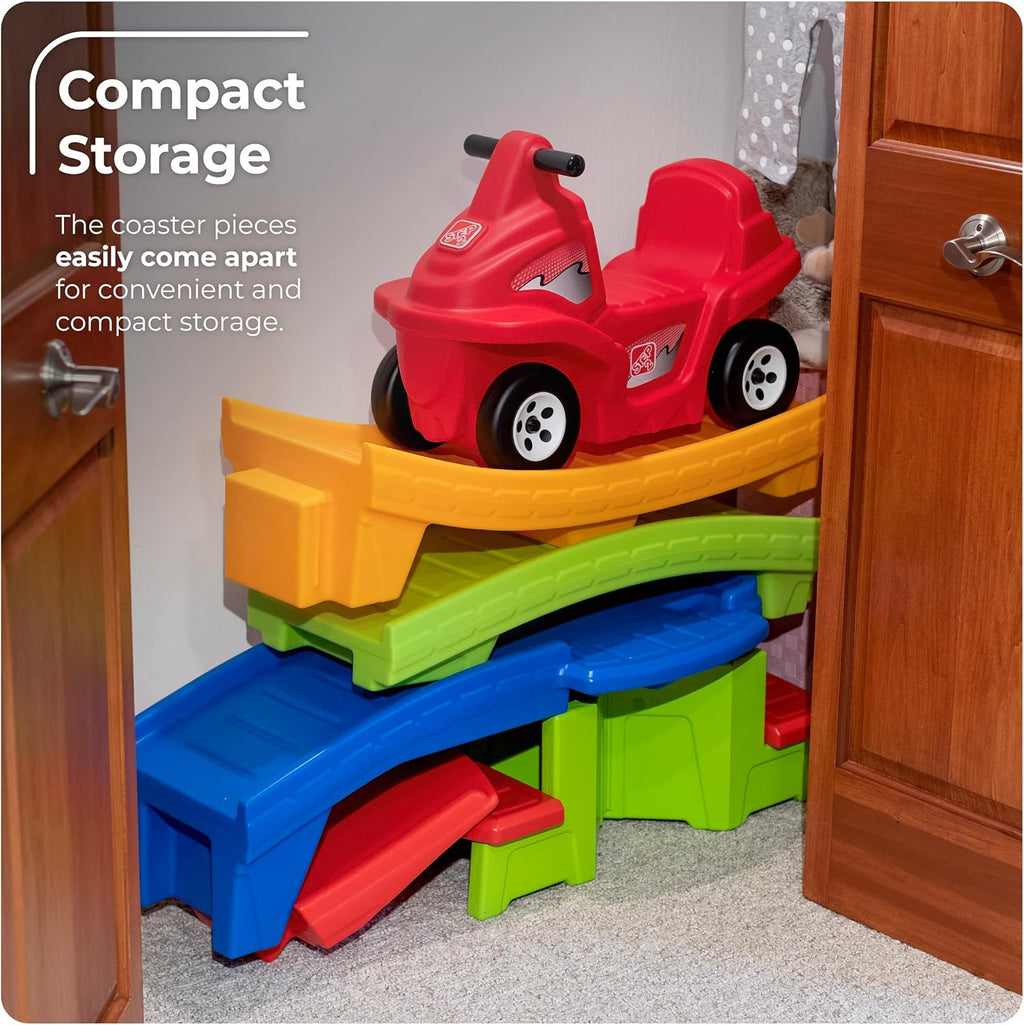 Kids' Roller Coaster Ride-On Toy with 9-Foot Track